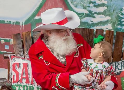 Cowboy santa on sale